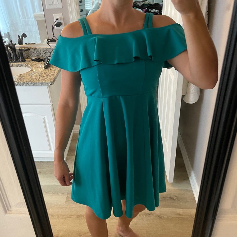 Nickie Lew Turquoise Mini Dress